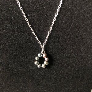 Minimalist Grey Freshwater Pearl Necklace